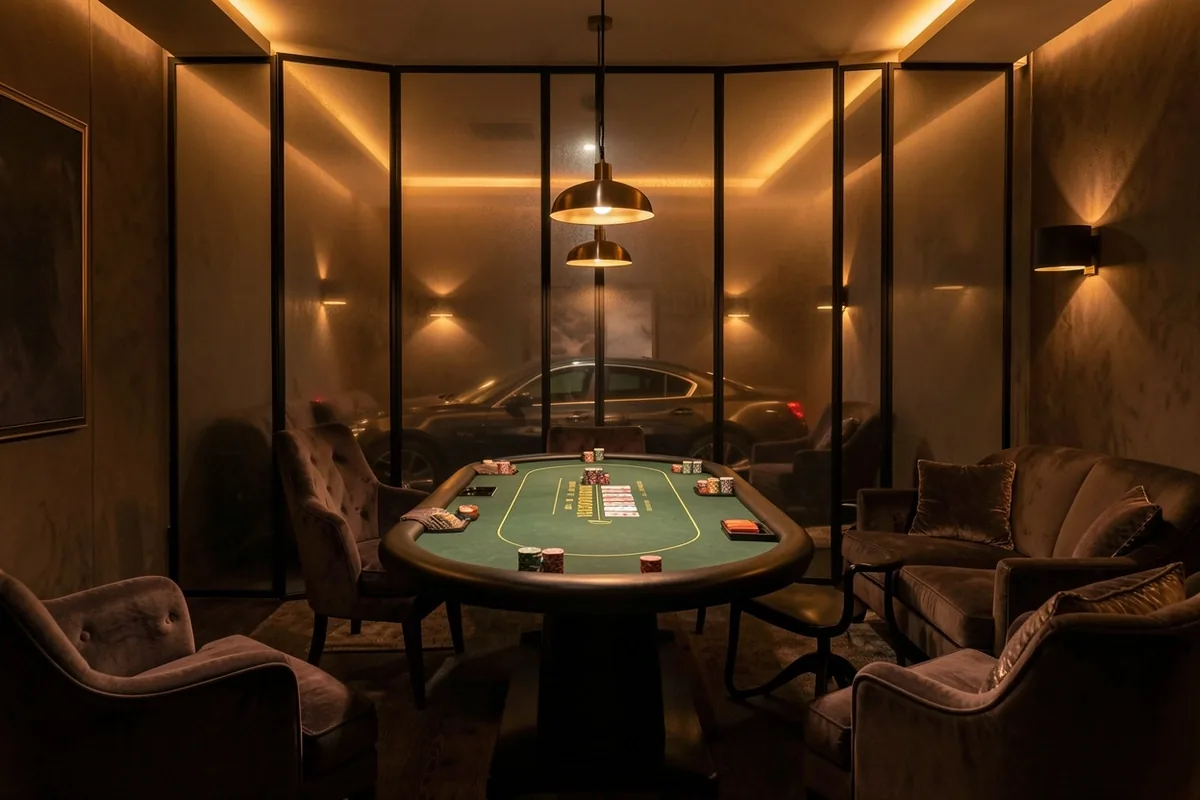 Interior of the Poker Club's private zone